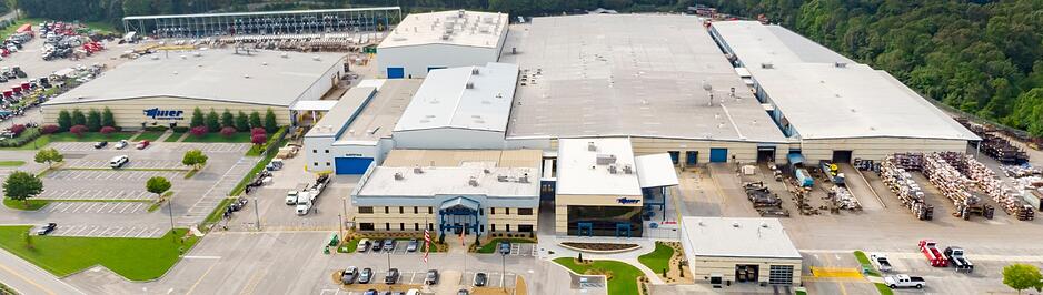 Aerial photo of Miller Industries in Ooltewah, Tennessee