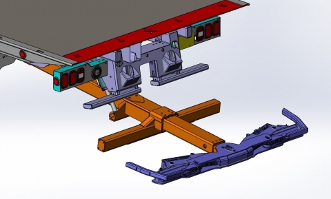 Miller Industries' new car carrier dock stabilizer with AutoGrip style underlift combination.