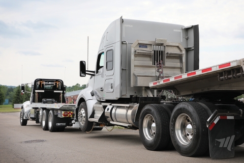 Century 20-series industrial carrier used for heavy-duty towing with new underlift.