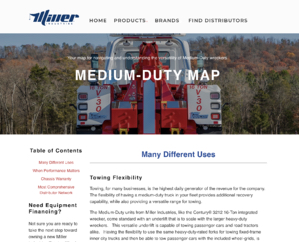 Image of the medium-duty map information page.