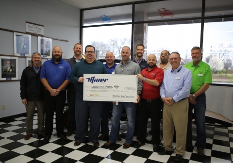 Miller Industries donates over ten thousand dollars to the Wall of the Fallen Survivor Fund