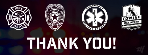 A horizontal image to thank our nation's first responders.