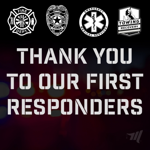 Thank you image to our nation's first responders.
