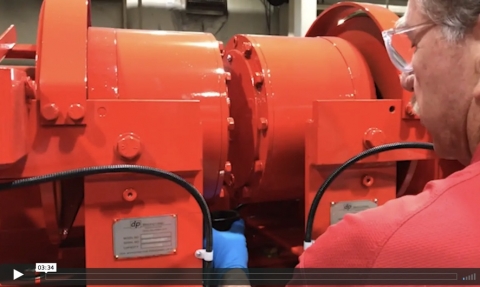 Image showing part two of the dp winch maintenance video of draining the oil