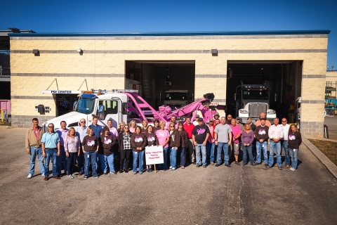 Miller Industries shows their support for Susan G. Komen foundation by helping raise money from their employees.