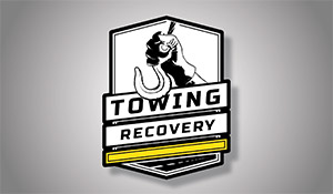 Towing and recovery icon logo created by Miller Industries to represent the towing and recovery industry
